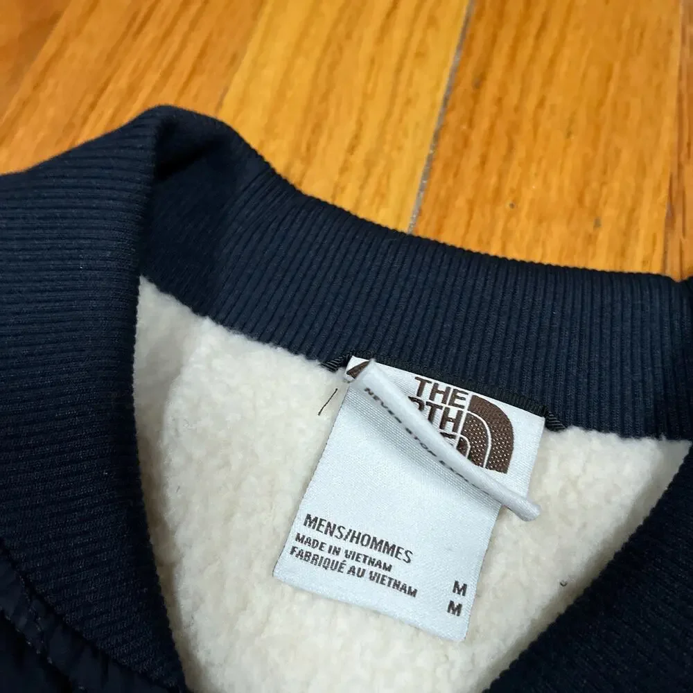 The North Face Cuchillo Vest Quilted Navy Blue Sherpa Lined Mens Medium Gorpcore